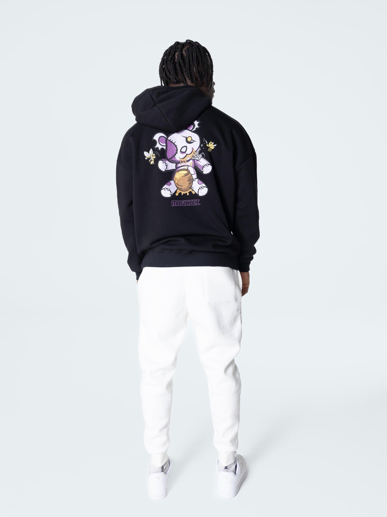 MagicBee Teddy Bear Logo Hoodie - Black - magicbee-clothing