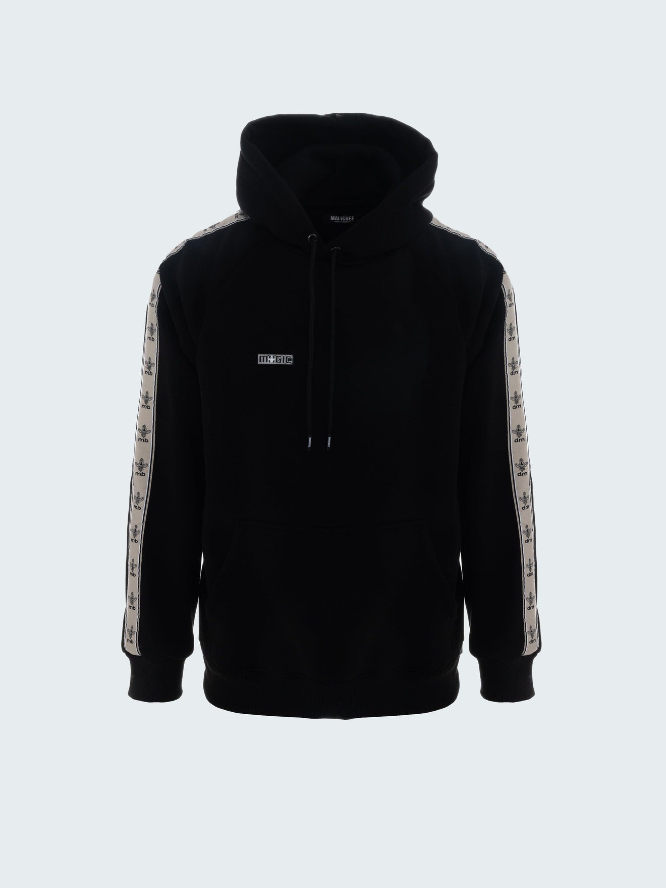 MagicBee Beige Tape Hoodie - Black - magicbee-clothing