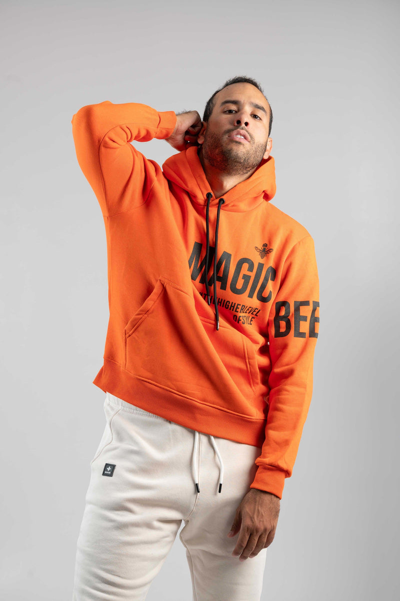 MagicBee Sleeves Logo Hoodie - Orange
