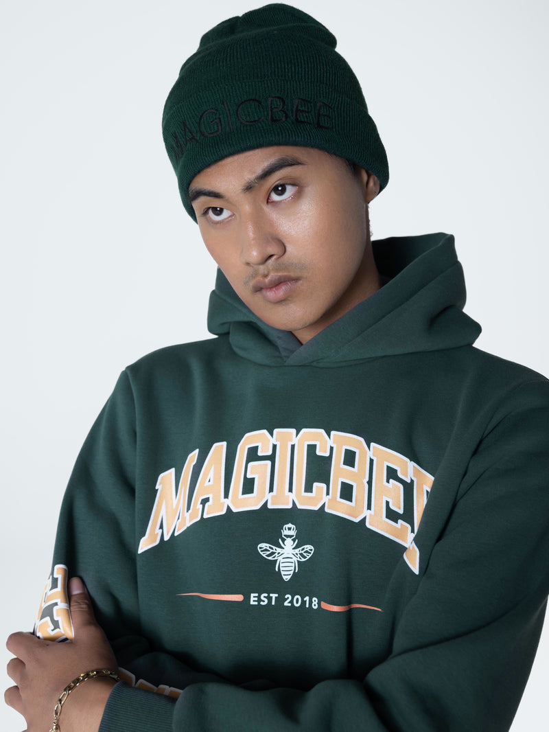 MagicBee Est Logo Hoodie - Dark Green