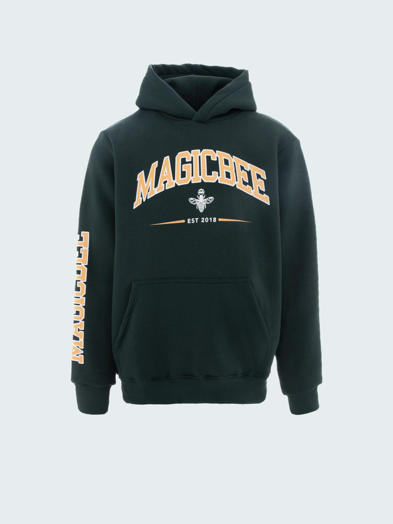 MagicBee Est Logo Hoodie - Dark Green - magicbee-clothing
