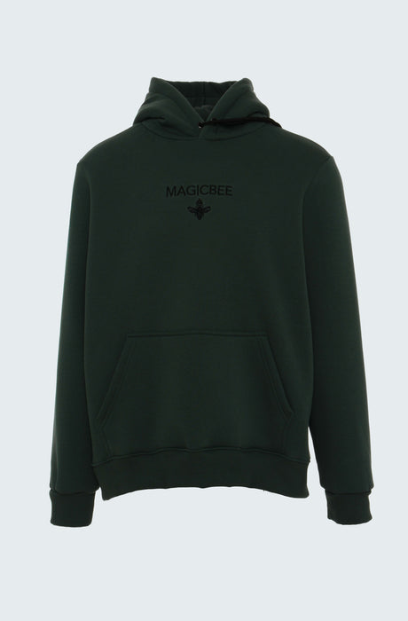 MagicBee Embroidered Logo Hoodie - Dark Green