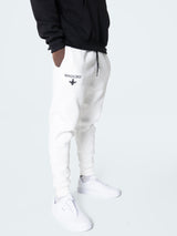 MagicBee Embroidered Logo Pants - White - magicbee-clothing