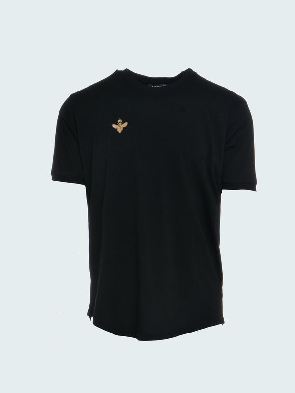 MagicBee Gold Embroidered Tee - Black
