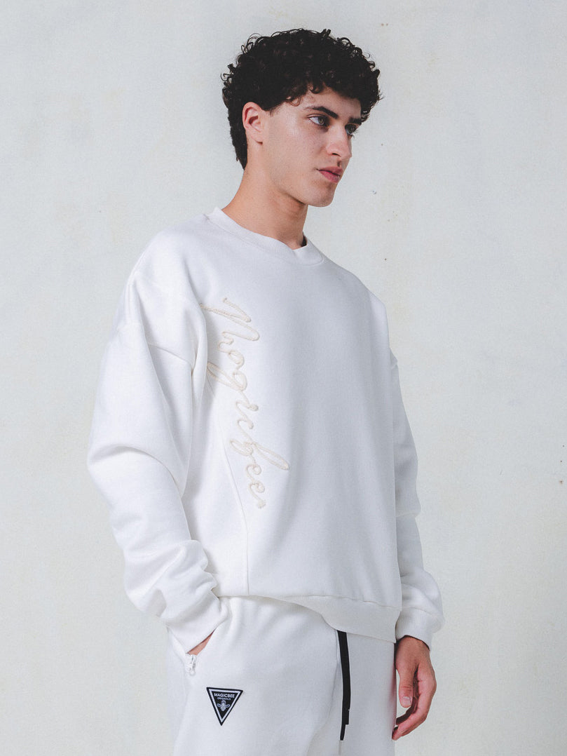 MagicBee Cord Signature Sweatshirt - Off White