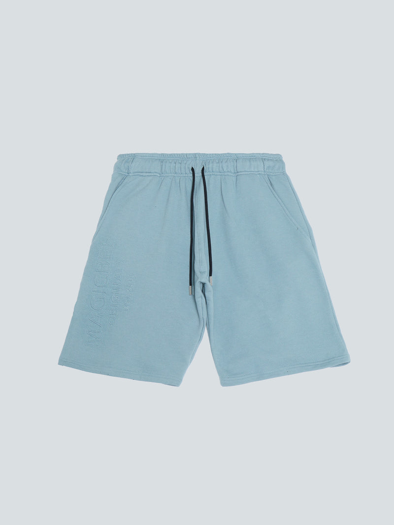 MagicBee Originals Embossed Logo Shorts - Light Blue