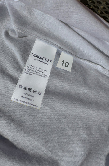 MagicBee Unisex Oversized Cherry Tee - White (Limited Edition)