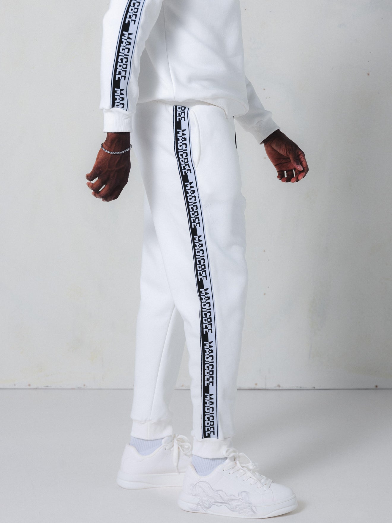 MagicBee Side Tape Pants - Off White