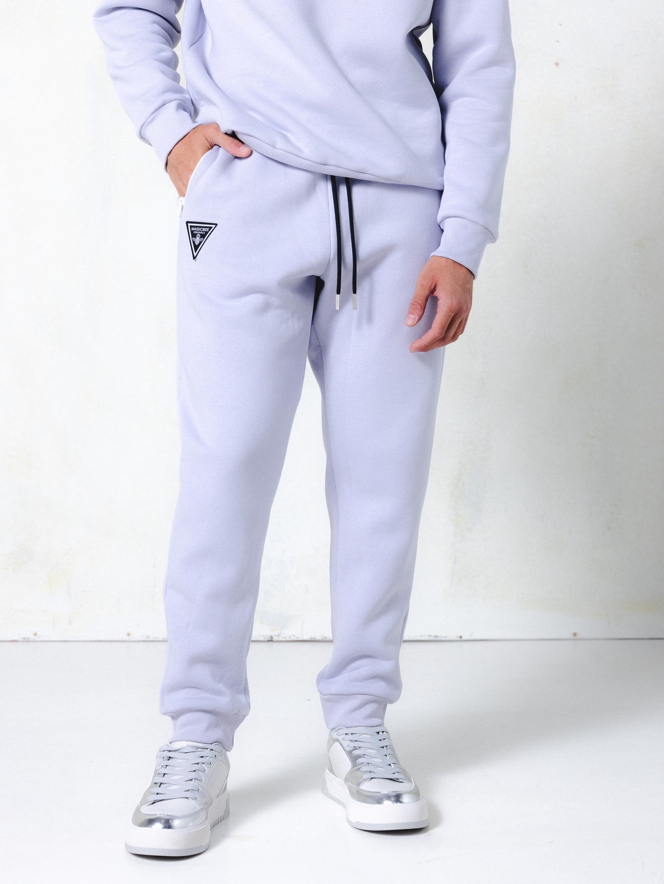 MagicBee Zip Logo Pants - Ice