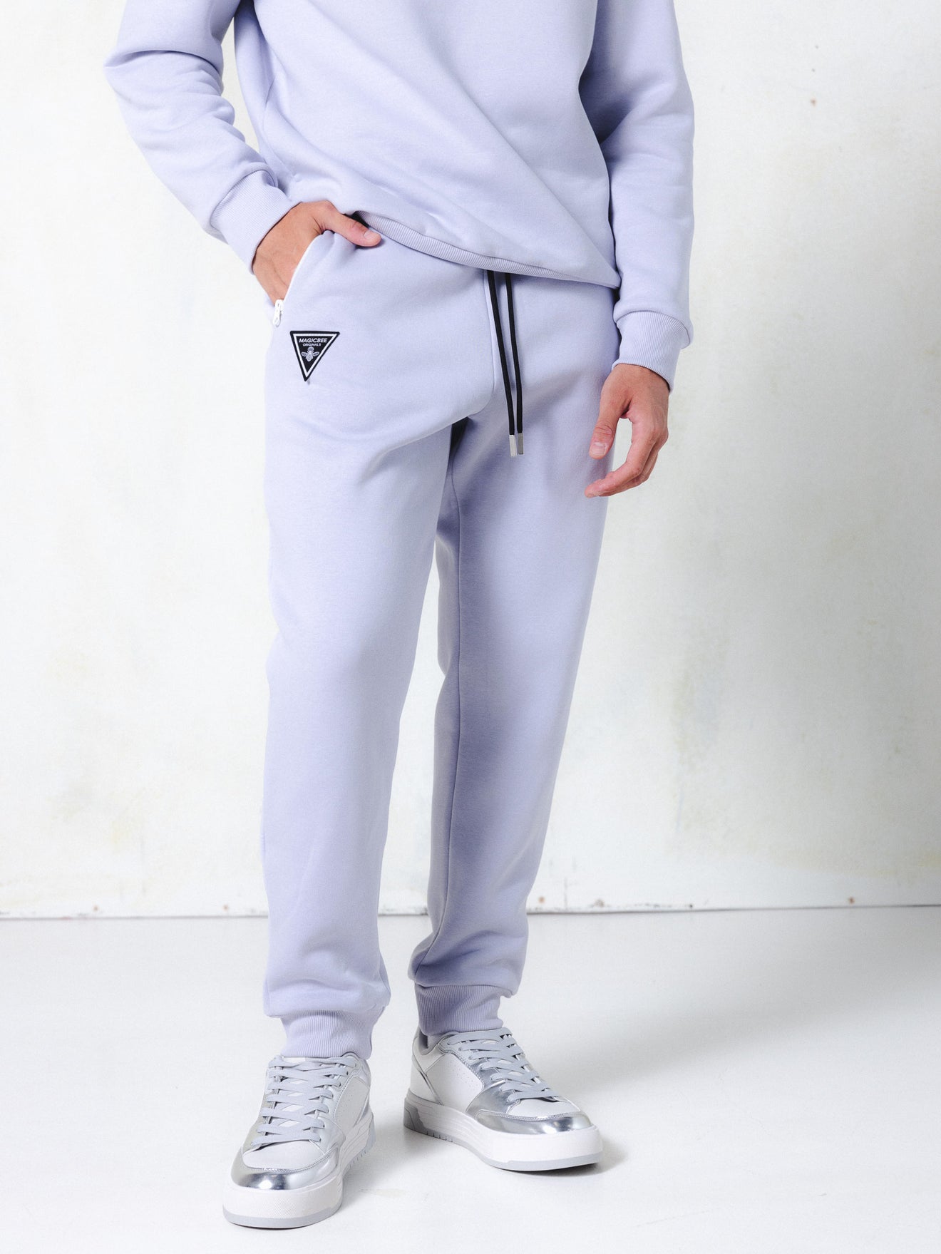 MagicBee Zip Logo Pants - Ice