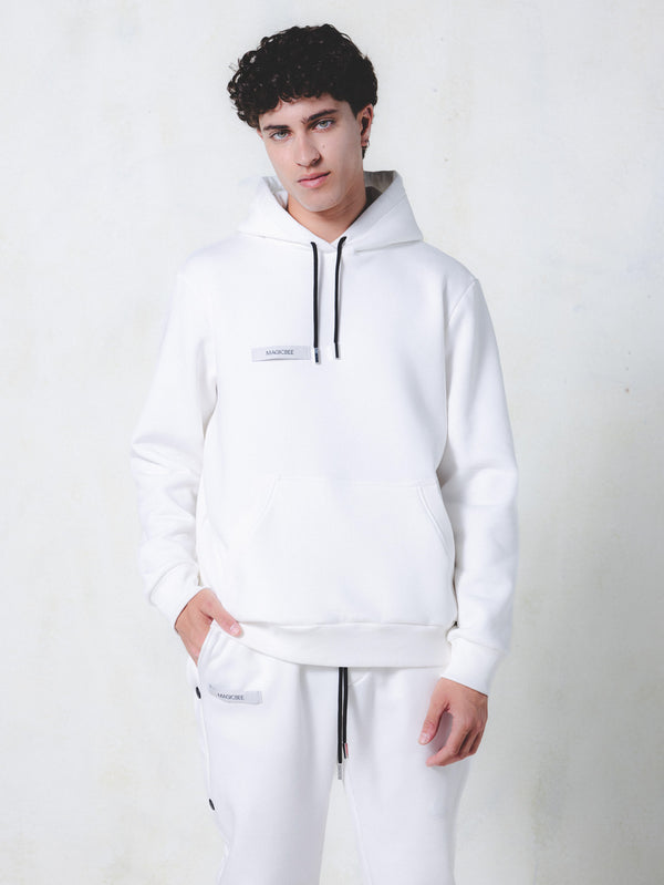 MagicBee Grosgrain Logo Hoodie - Off White