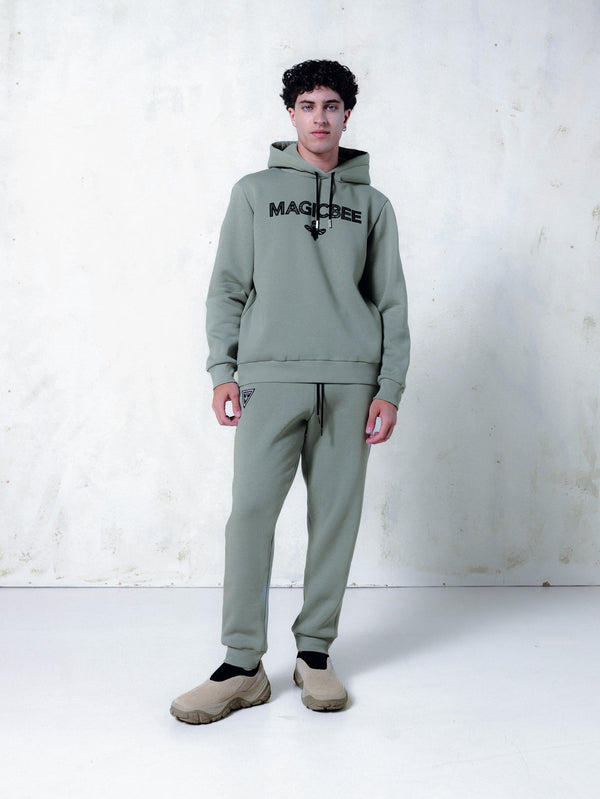 MagicBee Essential Logo Hoodie - Oil Green