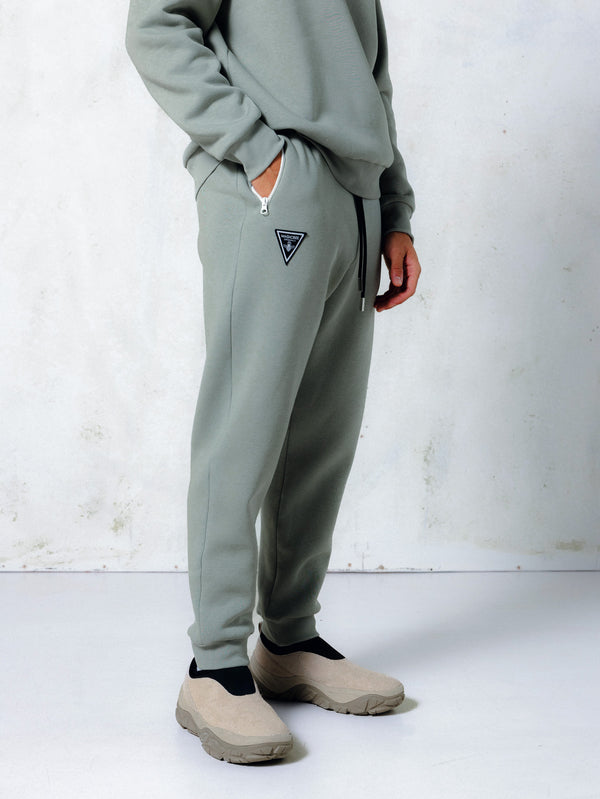 MagicBee Zip Logo Pants - Oil Green