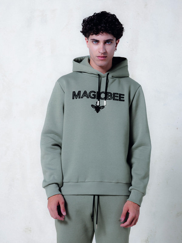 MagicBee Essential Logo Hoodie - Oil Green