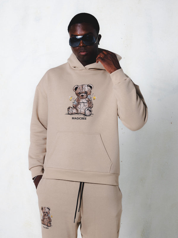 MagicBee Teddy Bear Hoodie - Beige