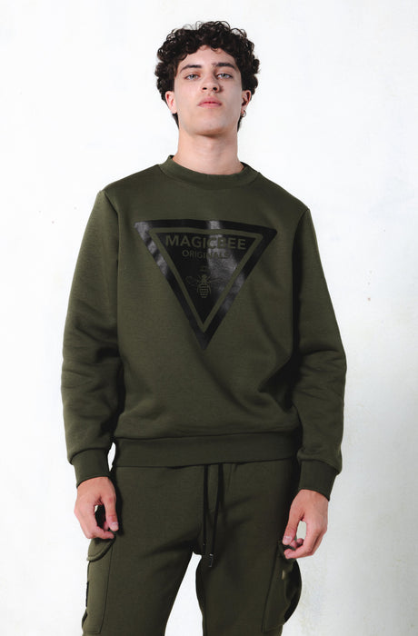 MagicBee Vertical Logo Sweatshirt - Khaki