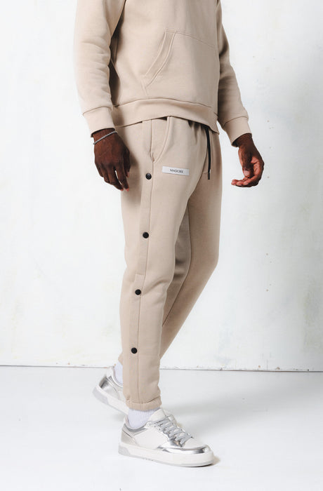 MagicBee Grosgrain Logo Pants - Beige