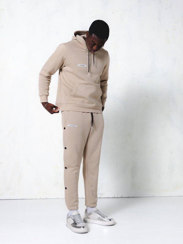 MagicBee Grosgrain Logo Hoodie - Beige