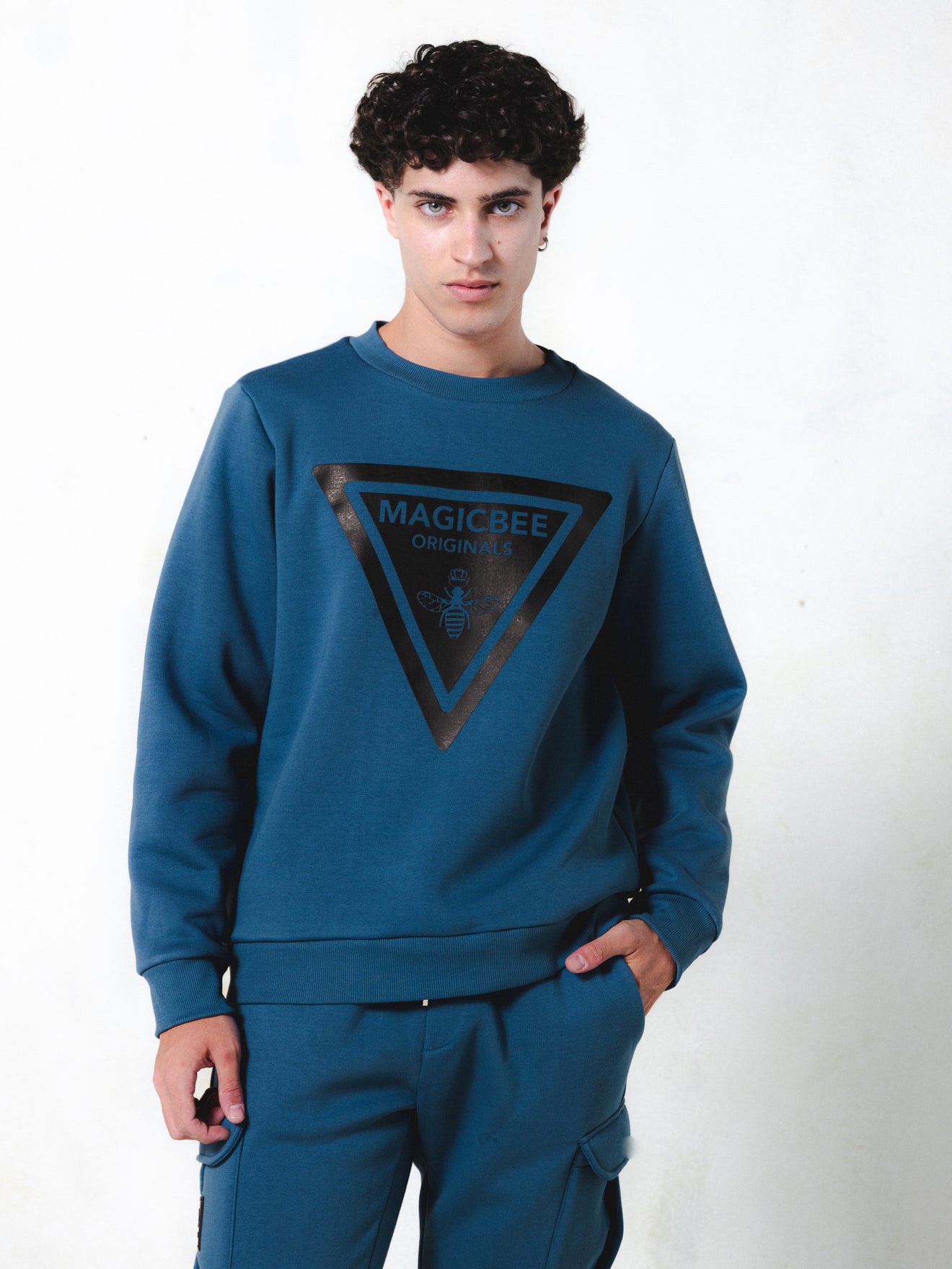 MagicBee Vertical Logo Sweatshirt - Petrol