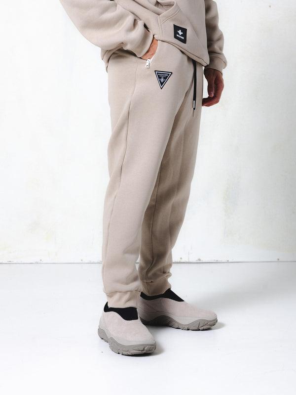 MagicBee Zip Logo Pants - Beige