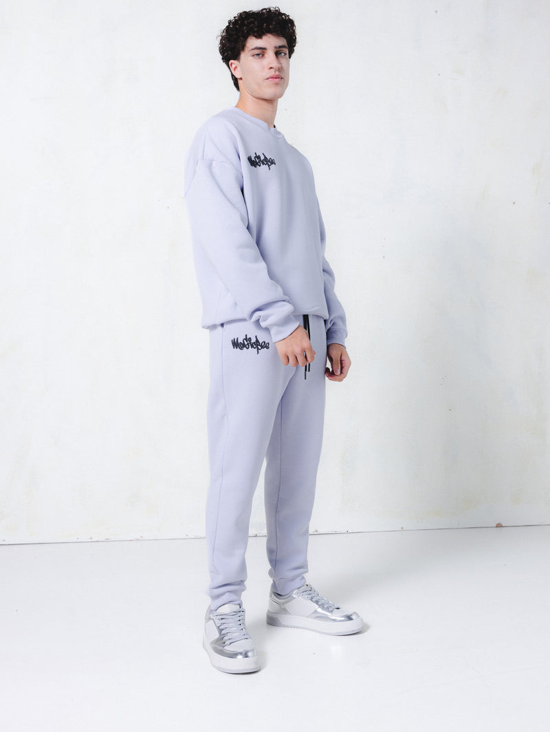 MagicBee Multi Layered Logo Print Pants - Ice