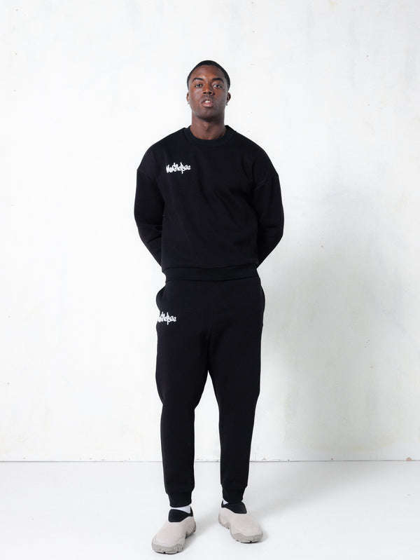 MagicBee Multi Layered Logo Print Pants - Black