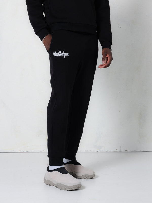 MagicBee Multi Layered Logo Print Pants - Black