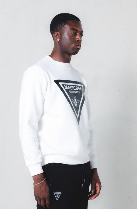 MagicBee Vertical Logo Sweatshirt - Off White