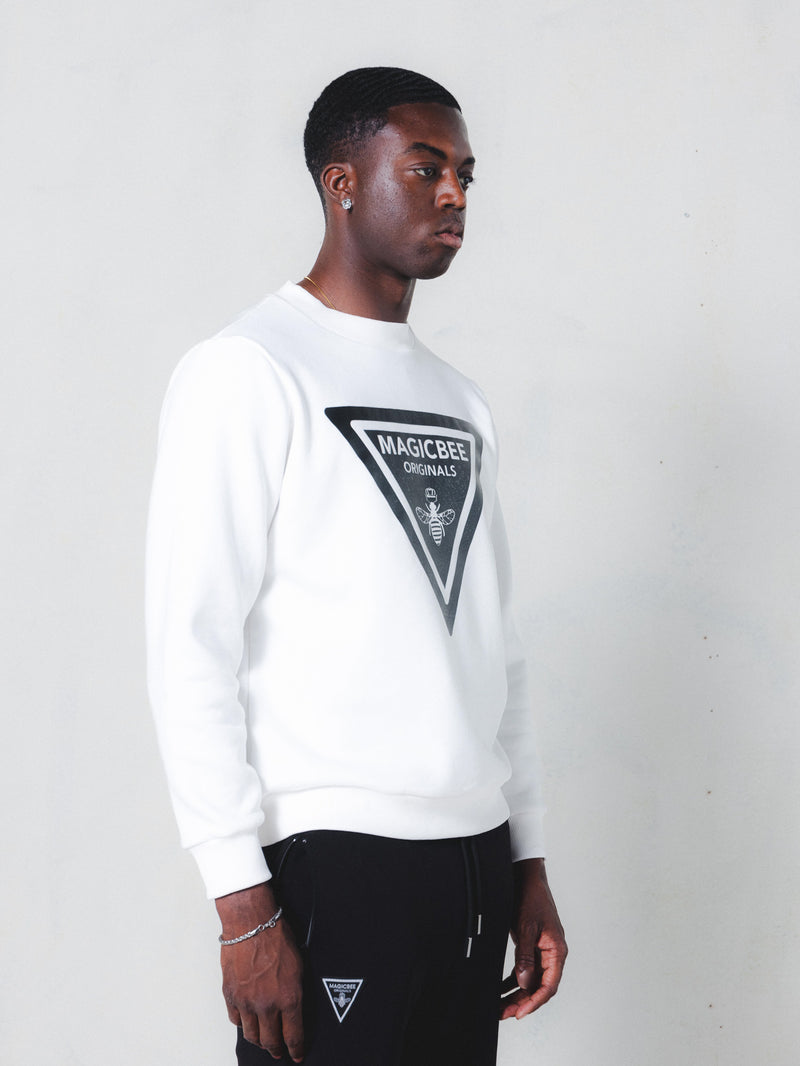 MagicBee Vertical Logo Sweatshirt - Off White