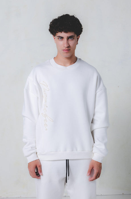 MagicBee Cord Signature Sweatshirt - Off White