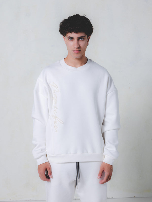 MagicBee Cord Signature Sweatshirt - Off White