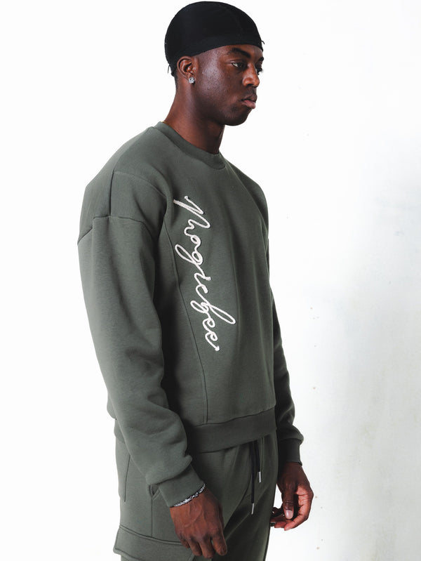 MagicBee Cord Signature Sweatshirt - Khaki