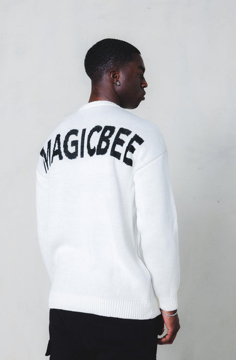 MagicBee Unisex Knit Sweater Logo - Off White (Limited Edition)