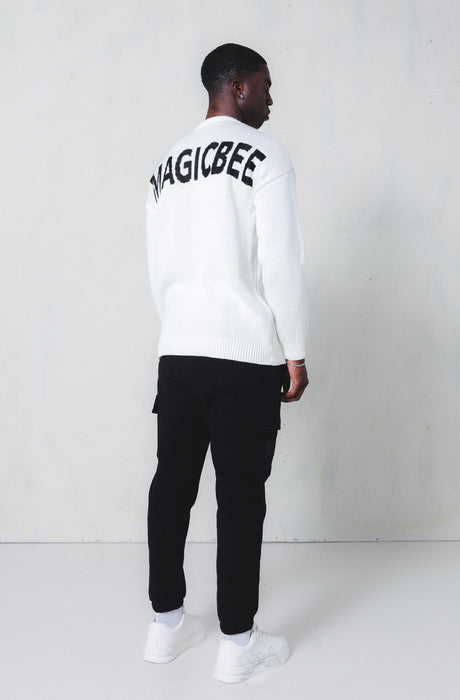 MagicBee Unisex Knit Sweater Logo - Off White (Limited Edition)