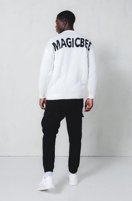 MagicBee Unisex Knit Sweater Logo - Off White (Limited Edition)