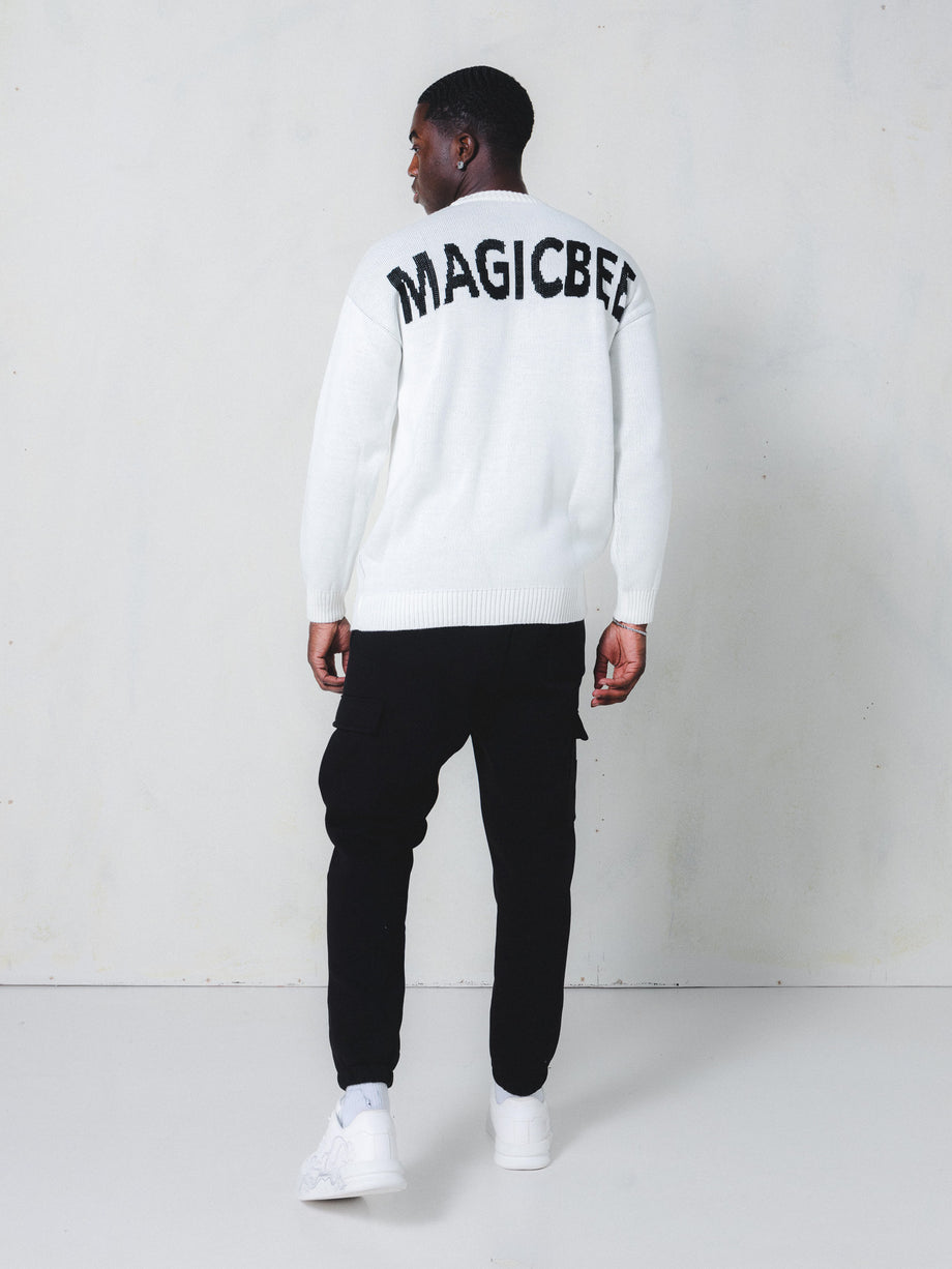 MagicBee Unisex Knit Sweater Logo - Off White (Limited Edition)