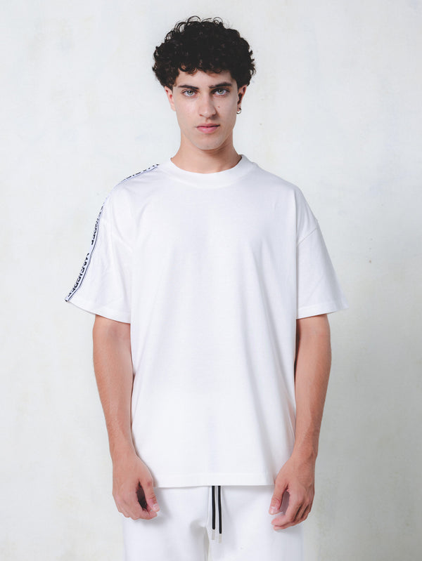 MagicBee Side Tape Tee - Off White