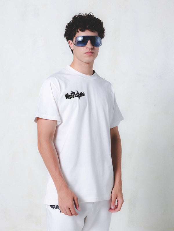 MagicBee Multi Layered Logo Tee - Off White