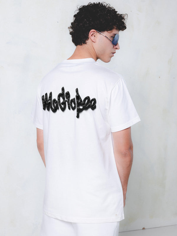 MagicBee Multi Layered Logo Tee - Off White