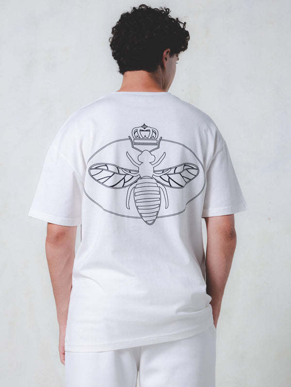 MagicBee Oval Print Tee - Off White