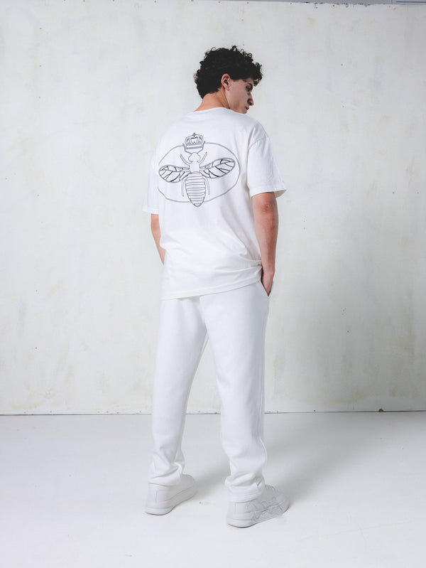 MagicBee Oval Print Tee - Off White