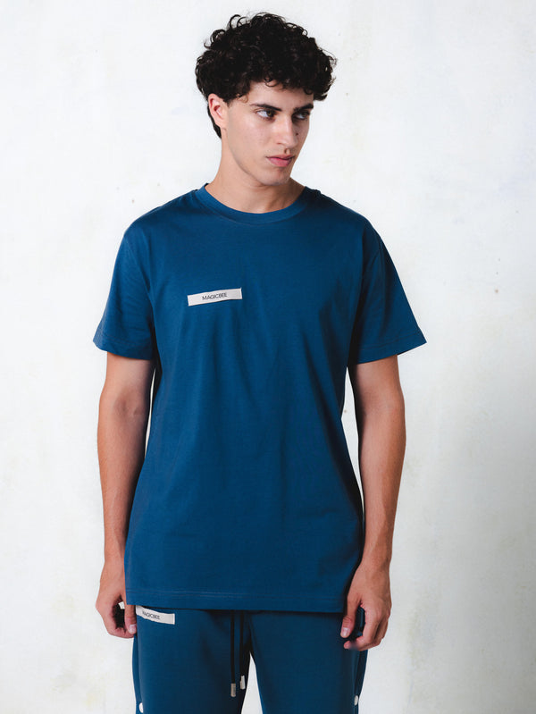 MagicBee Grosgrain Logo Tee - Petrol