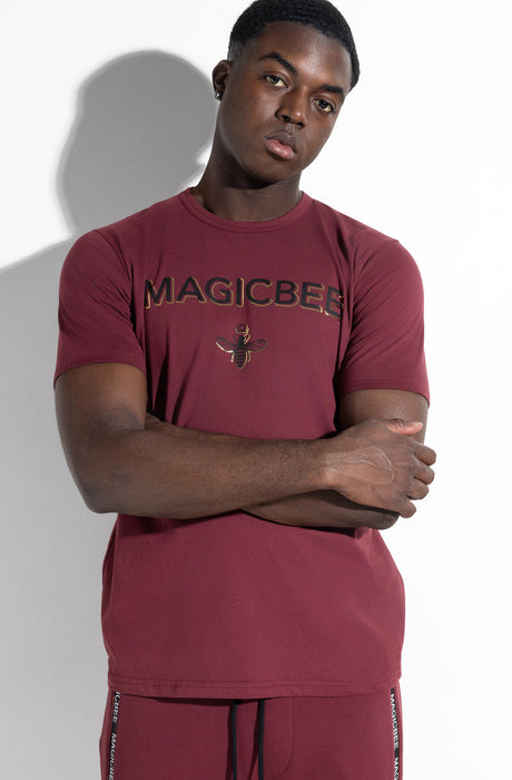 MagicBee Foil Logo - Burgundy