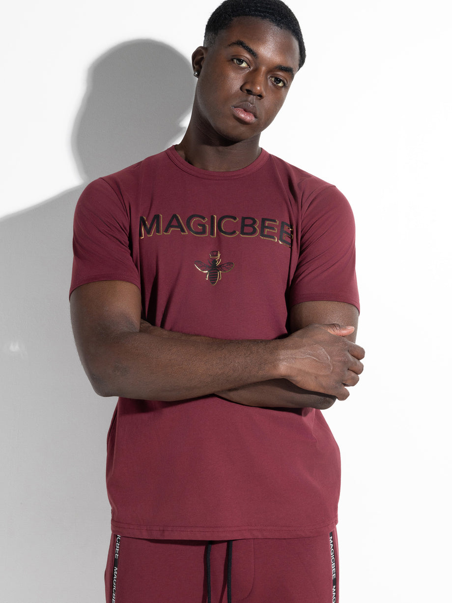 MagicBee Foil Logo - Burgundy