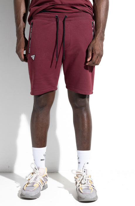 MagicBee Zip Pocket Shorts - Burgundy