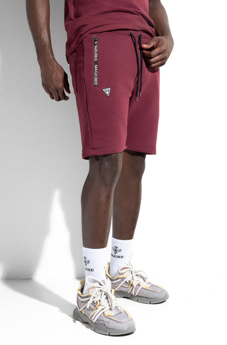 MagicBee Zip Pocket Shorts - Burgundy