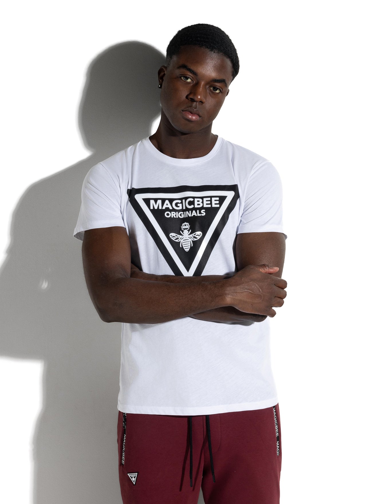 MagicBee Triangle Logo Tee - White