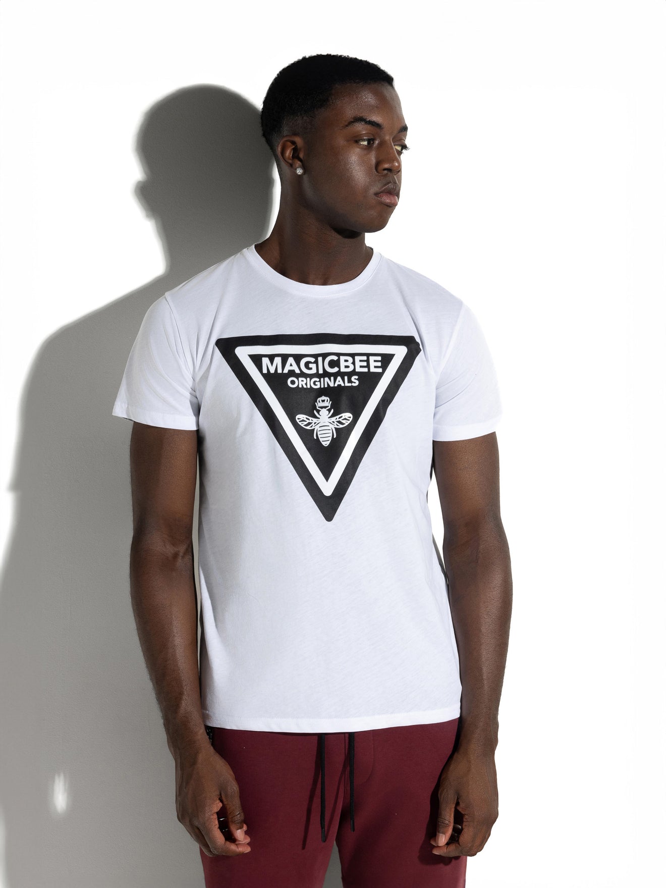 MagicBee Triangle Logo Tee - White