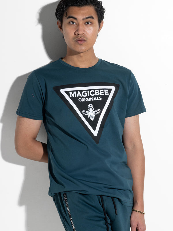 MagicBee Triangle Logo Tee - Petrol