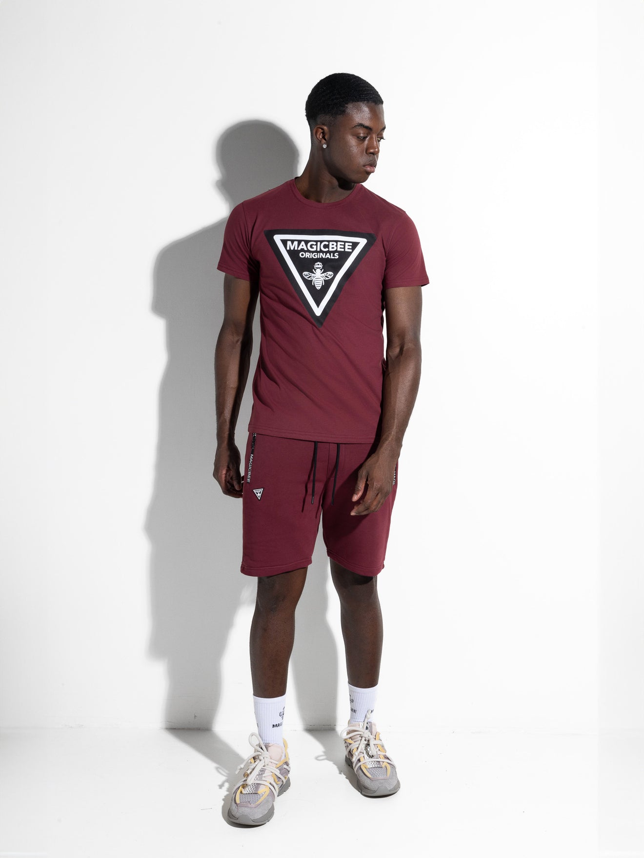 MagicBee Triangle Logo Tee - Burgundy